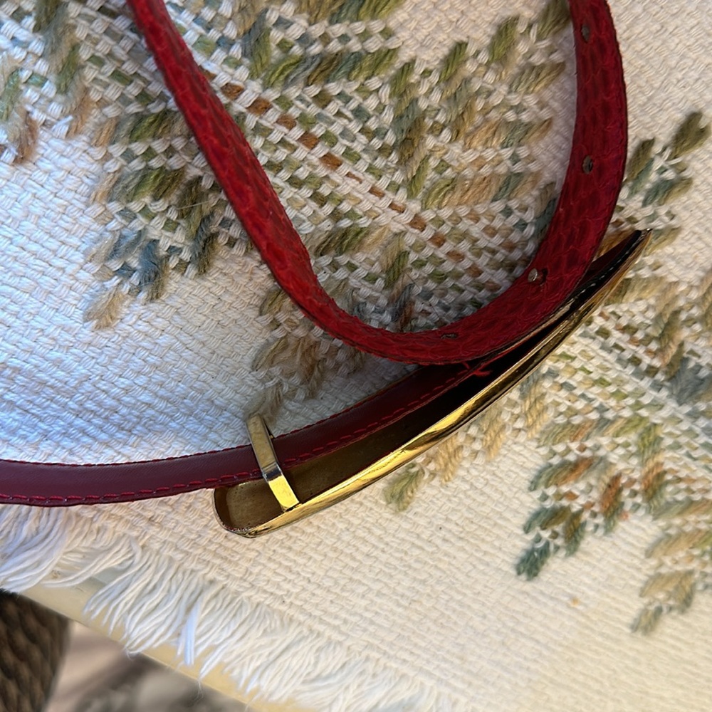 Snake skin red/black belt - Picture 4 of 6